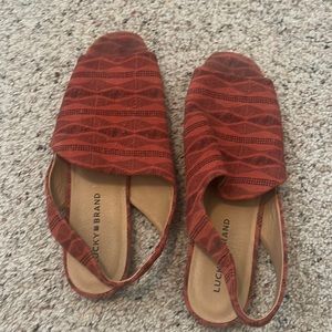 Lucky Brand Sling Back Red Sandals